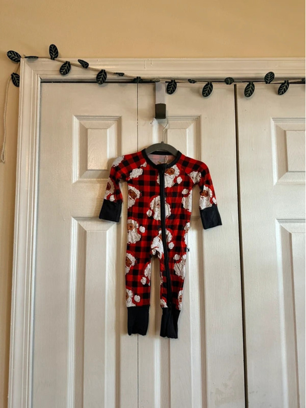 Kiki and Lulu bamboo Santa jammies, newborn